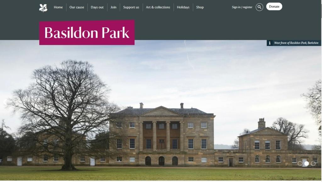 image of and link to the Basildon Park website