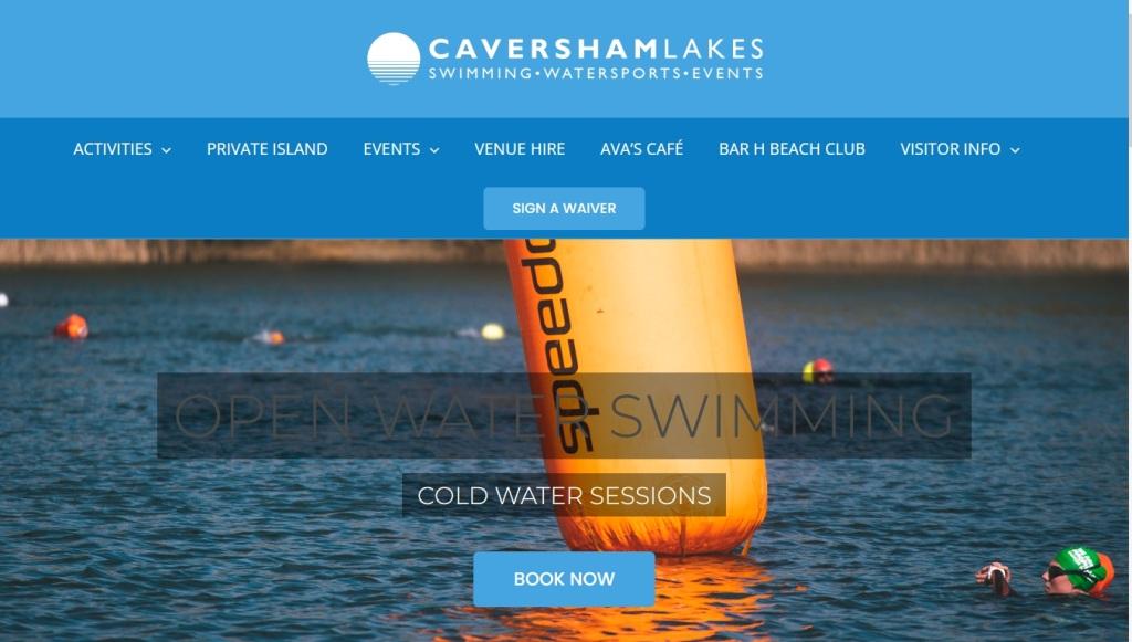 image of and link to the Caversham Lakes website