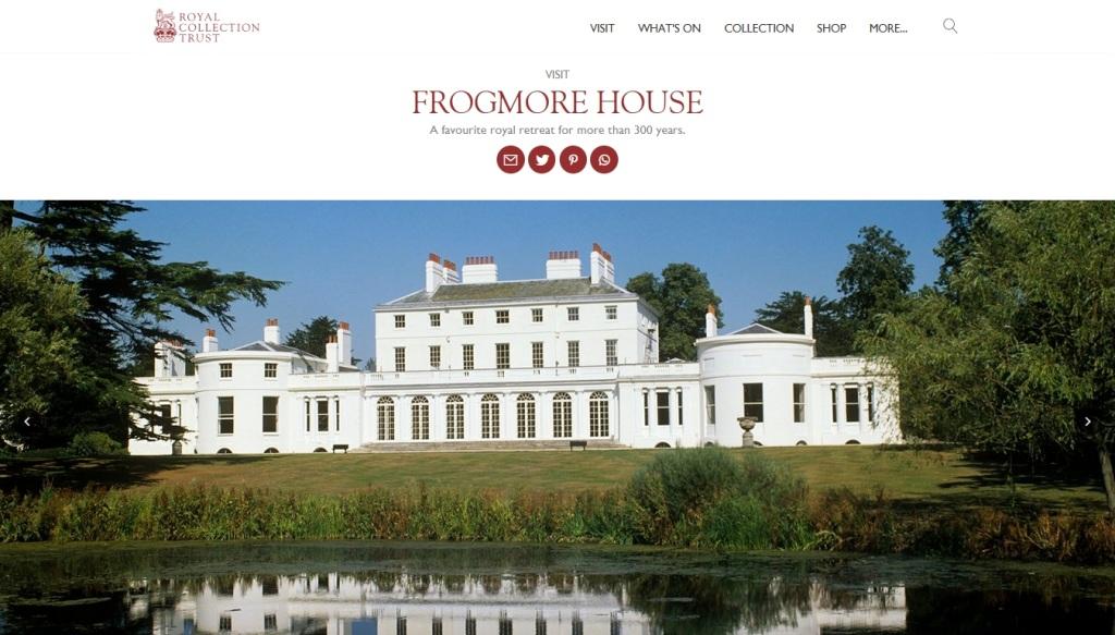 image of and link to the Frogmore House website