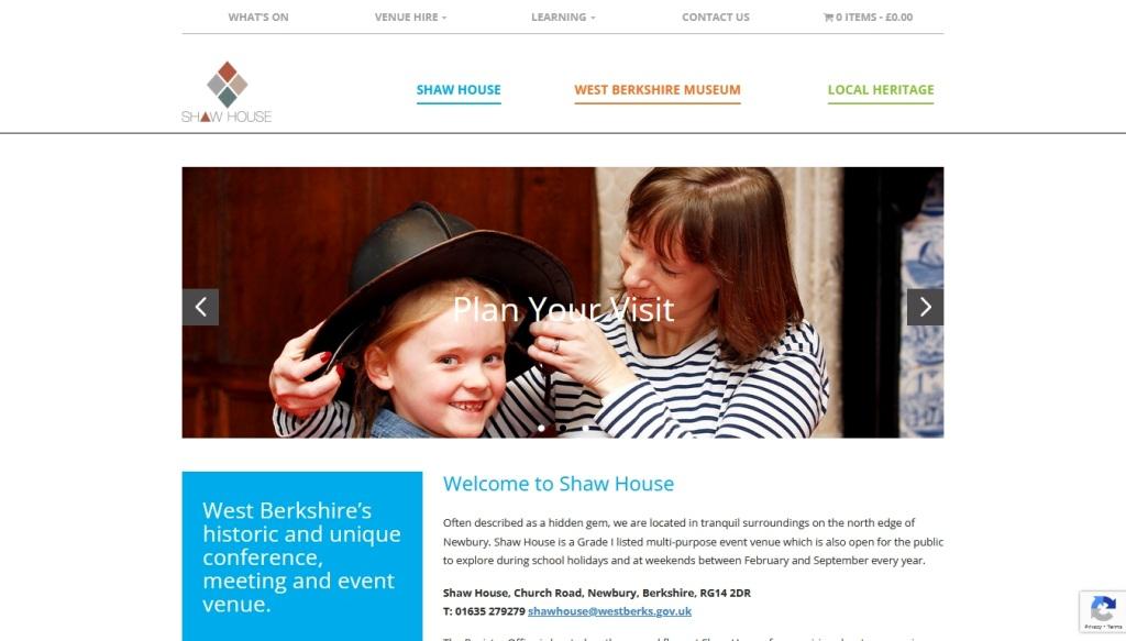 image of and link to the Shaw House website
