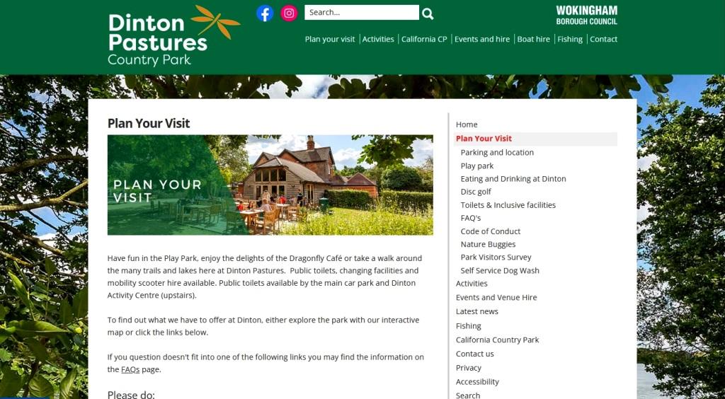 image of and link to the Dinton Pastures website
